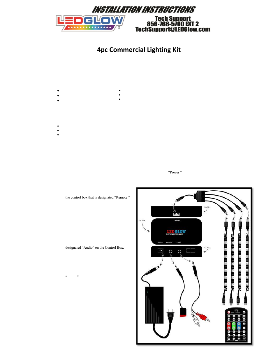 LEDGlow Commercial Lighting Kit User Manual | 3 pages