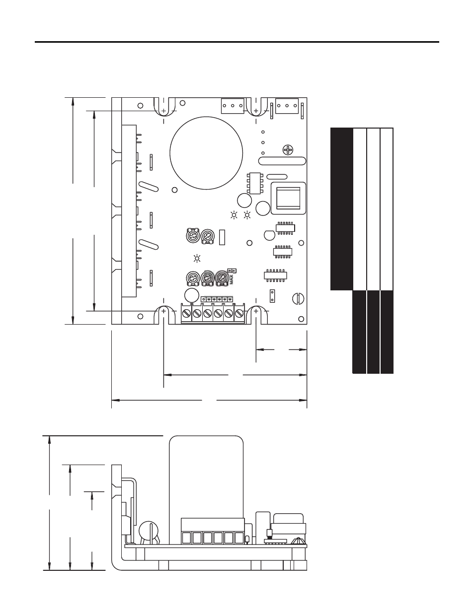 Dimensions, L1 l2, All dimensions in inches [millimeters | LEESON FHP Series Chassis Mount Variable Speed Drives User Manual | Page 12 / 76