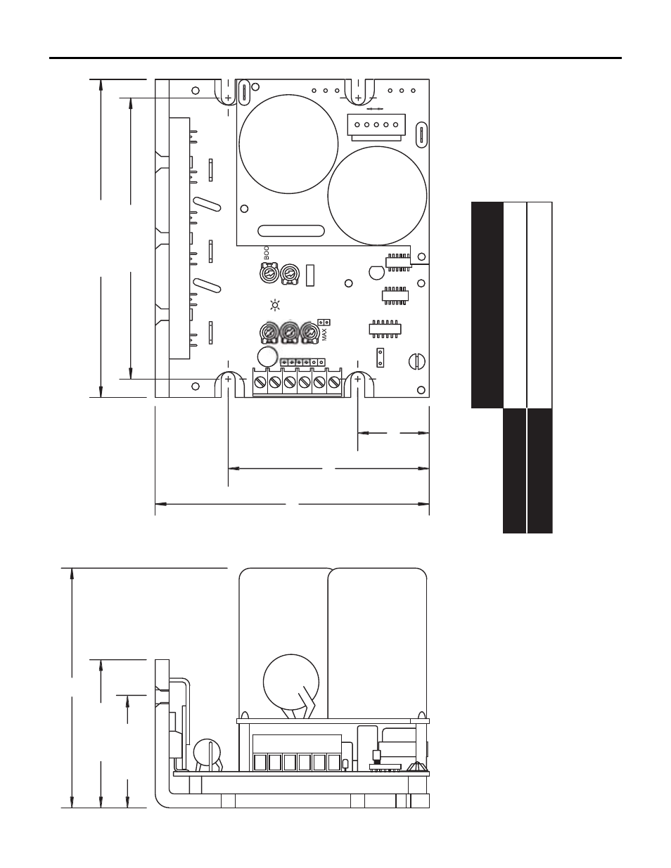 All dimensions in inches [millimeters, L1 l2 | LEESON FHP Series Chassis Mount Variable Speed Drives User Manual | Page 16 / 76