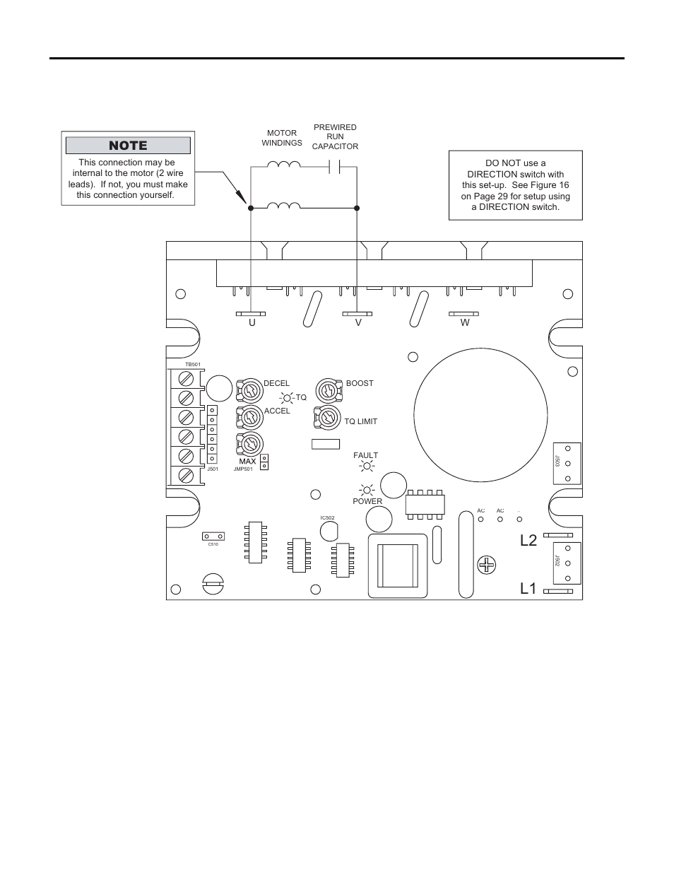 28 installation, L1 l2 | LEESON FHP Series Chassis Mount Variable Speed Drives User Manual | Page 38 / 76