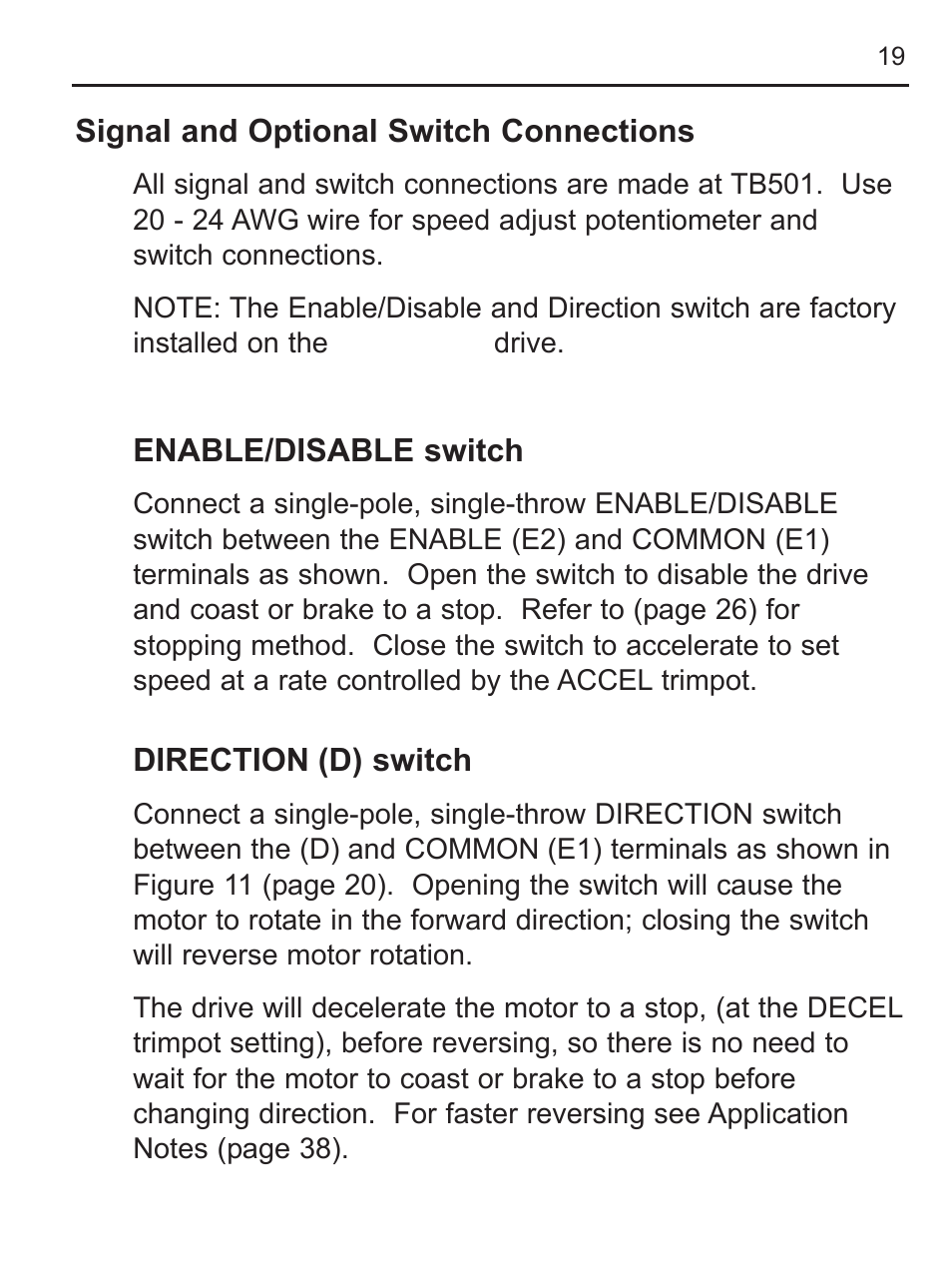 LEESON FHP Series NEMA 4x Variable Speed Drive User Manual | Page 28 / 67