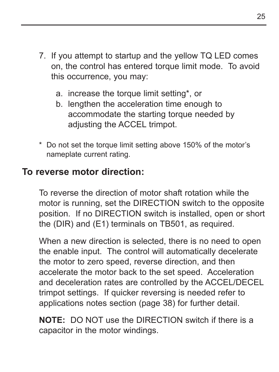 LEESON FHP Series NEMA 4x Variable Speed Drive User Manual | Page 34 / 67