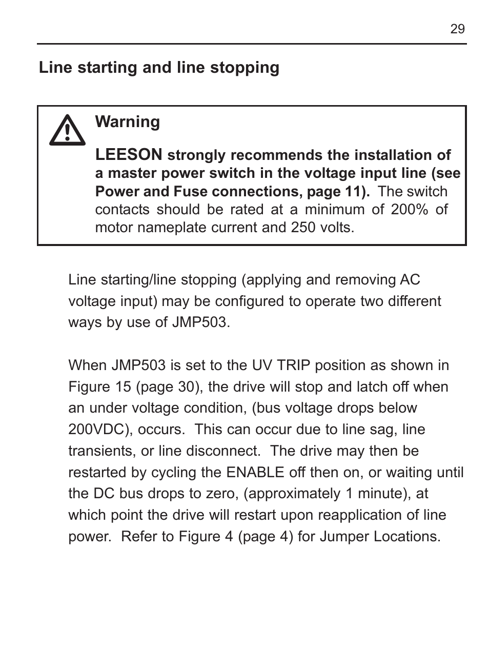 LEESON FHP Series NEMA 4x Variable Speed Drive User Manual | Page 38 / 67