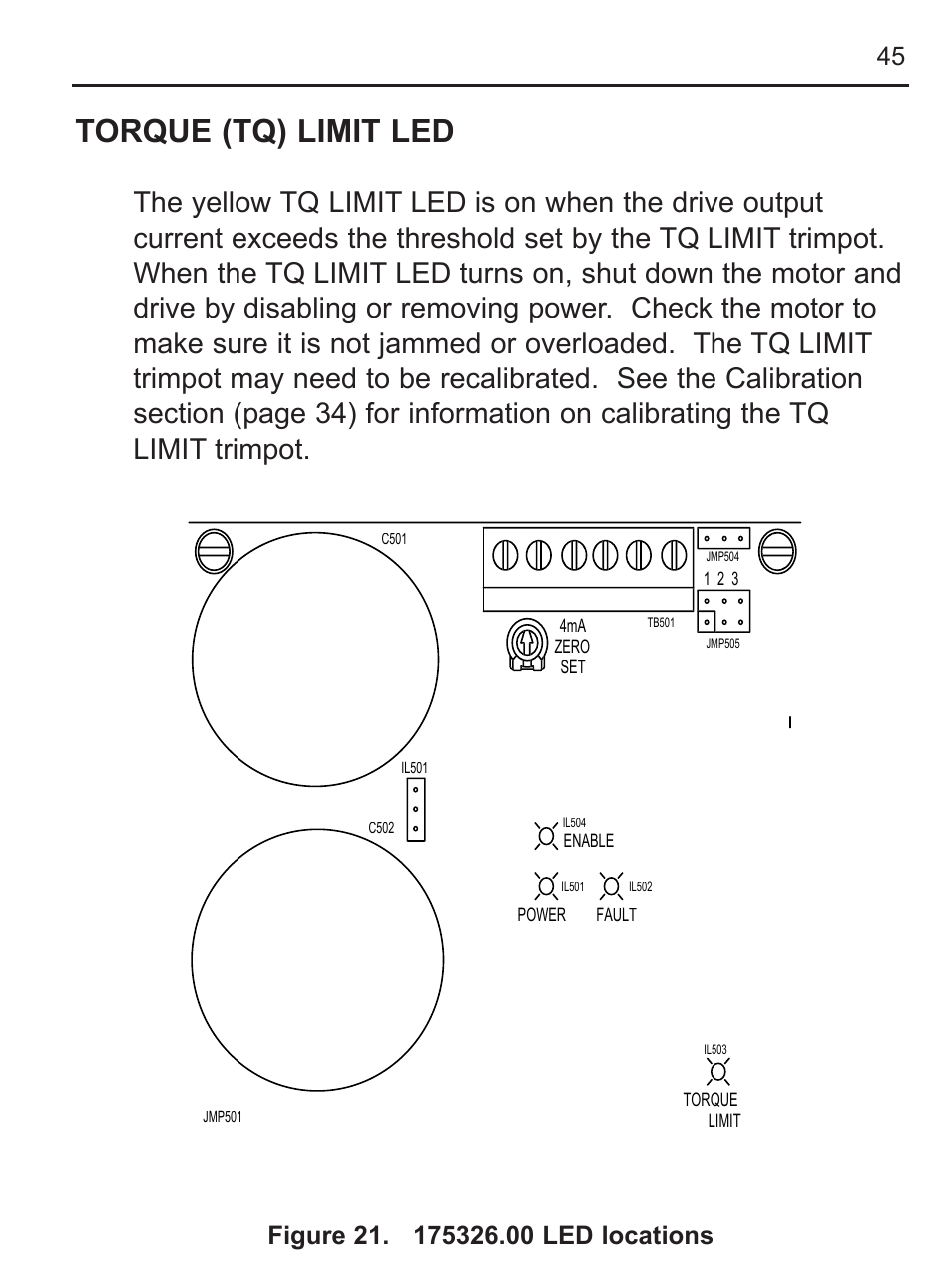Torque (tq) limit led | LEESON FHP Series NEMA 4x Variable Speed Drive User Manual | Page 54 / 67