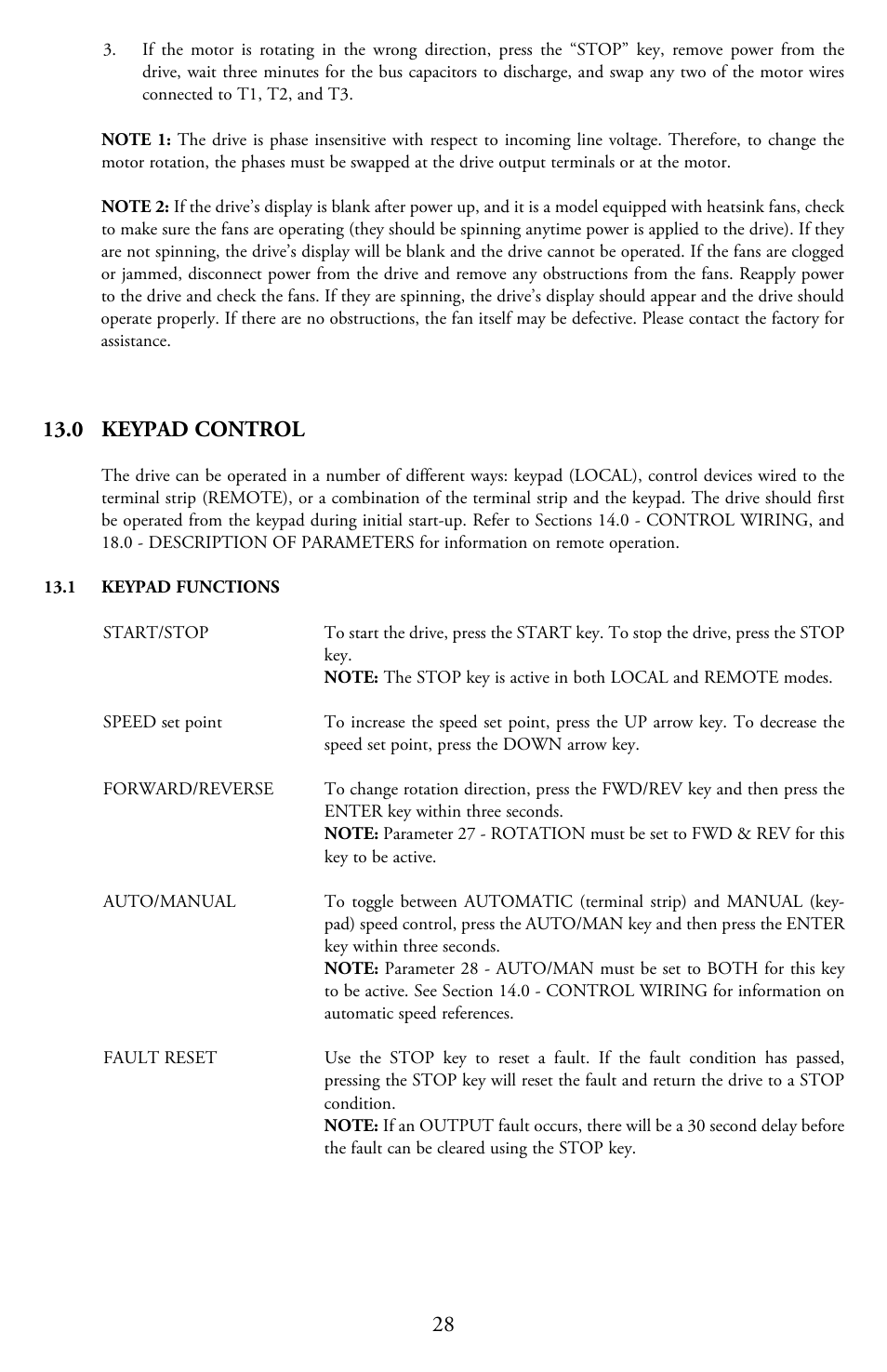 0 keypad control | LEESON Micro Series Compact Inverters User Manual | Page 30 / 92