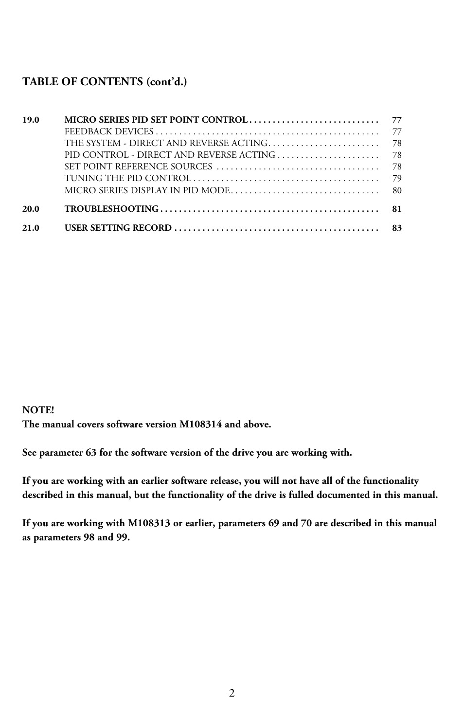 Table of contents (cont’d.) | LEESON Micro Series Compact Inverters User Manual | Page 4 / 92