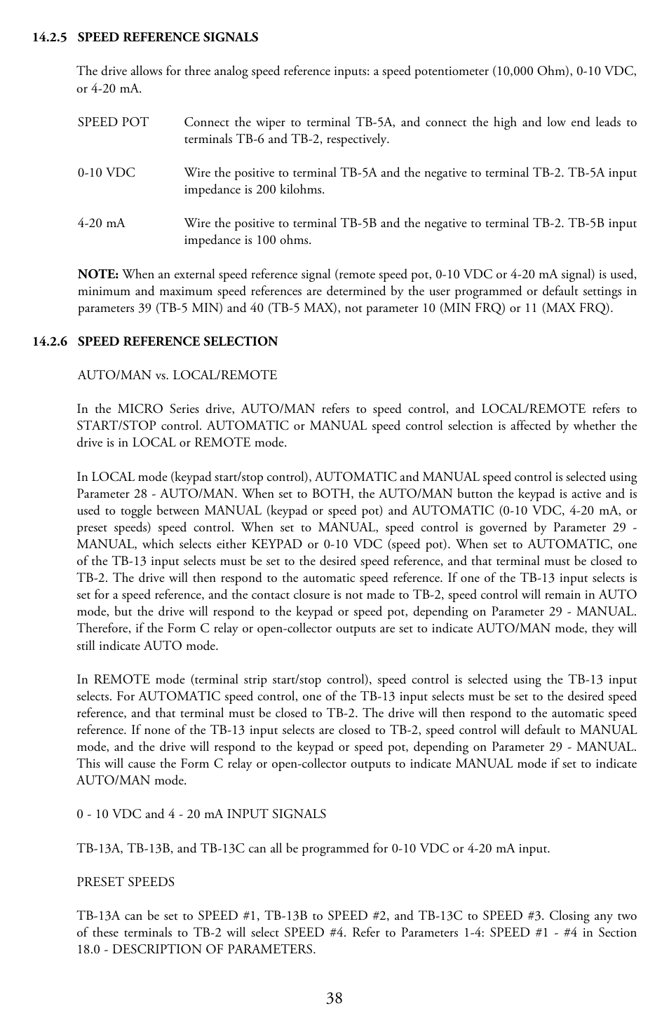 LEESON Micro Series Compact Inverters User Manual | Page 40 / 92