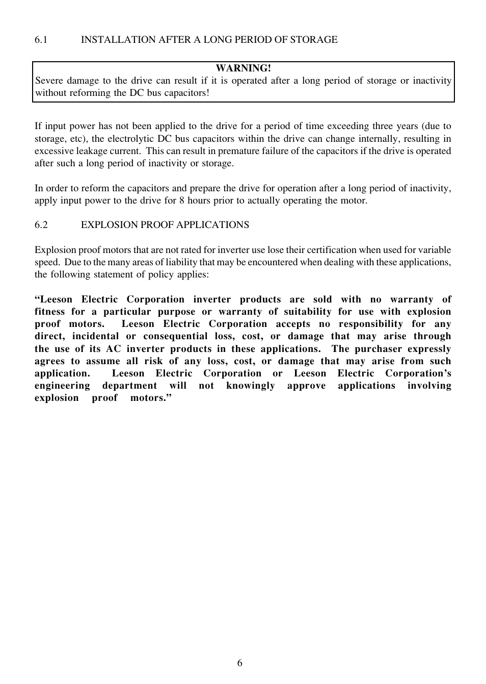 LEESON SM-Basic Series Sub-Micro Inverters (Obsolete) User Manual | Page 10 / 47