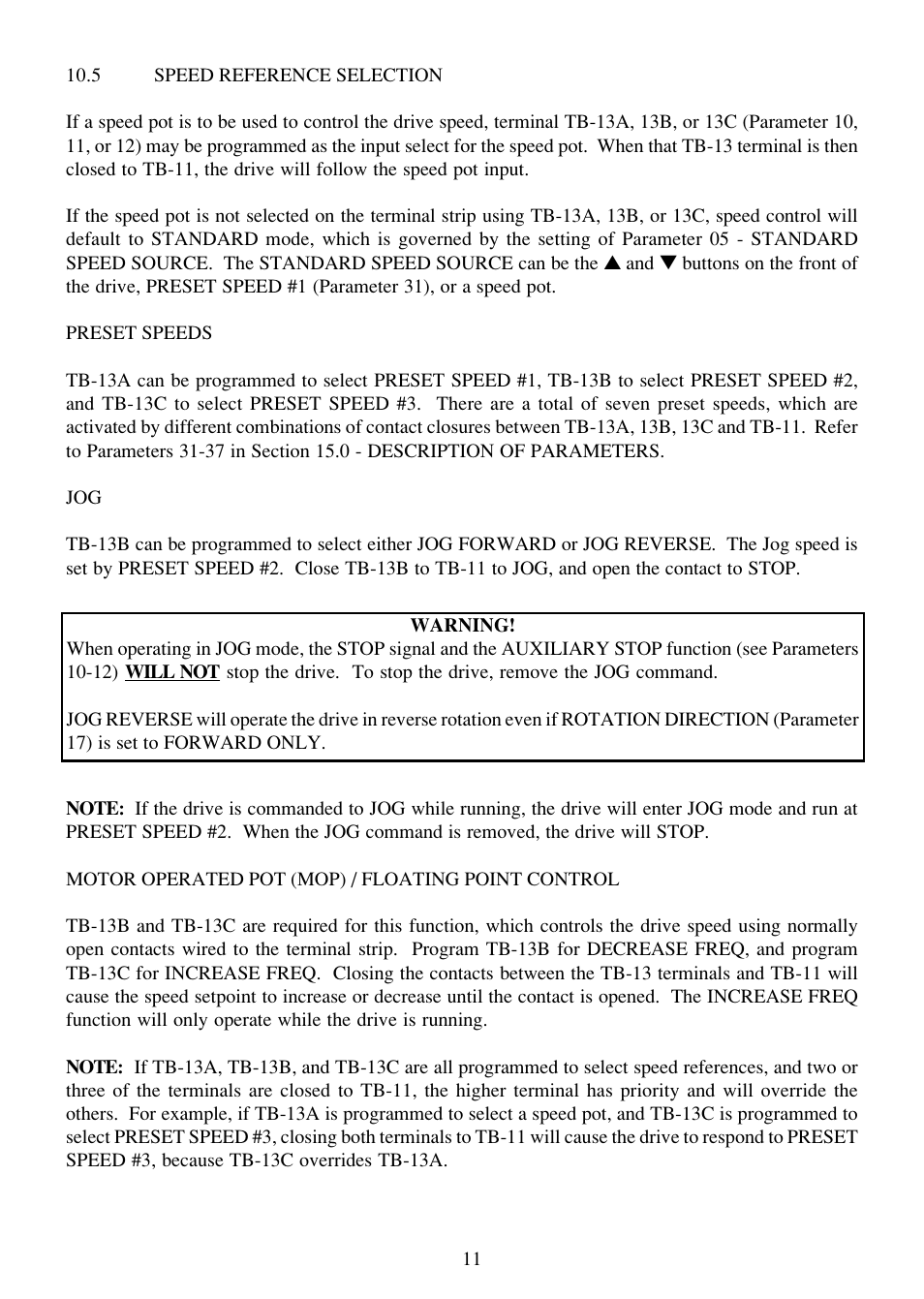 LEESON SM-Basic Series Sub-Micro Inverters (Obsolete) User Manual | Page 15 / 47