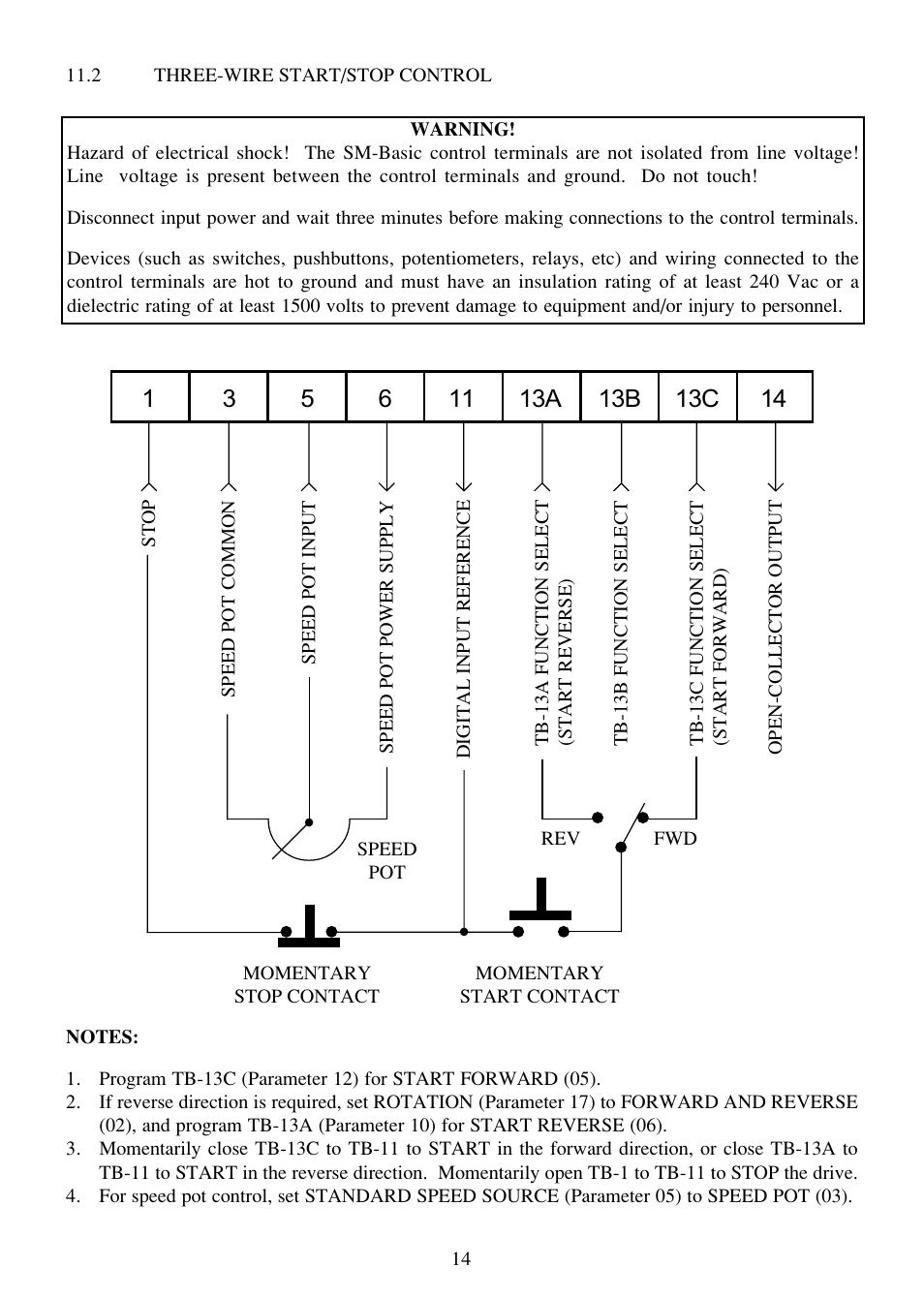 LEESON SM-Basic Series Sub-Micro Inverters (Obsolete) User Manual | Page 18 / 47