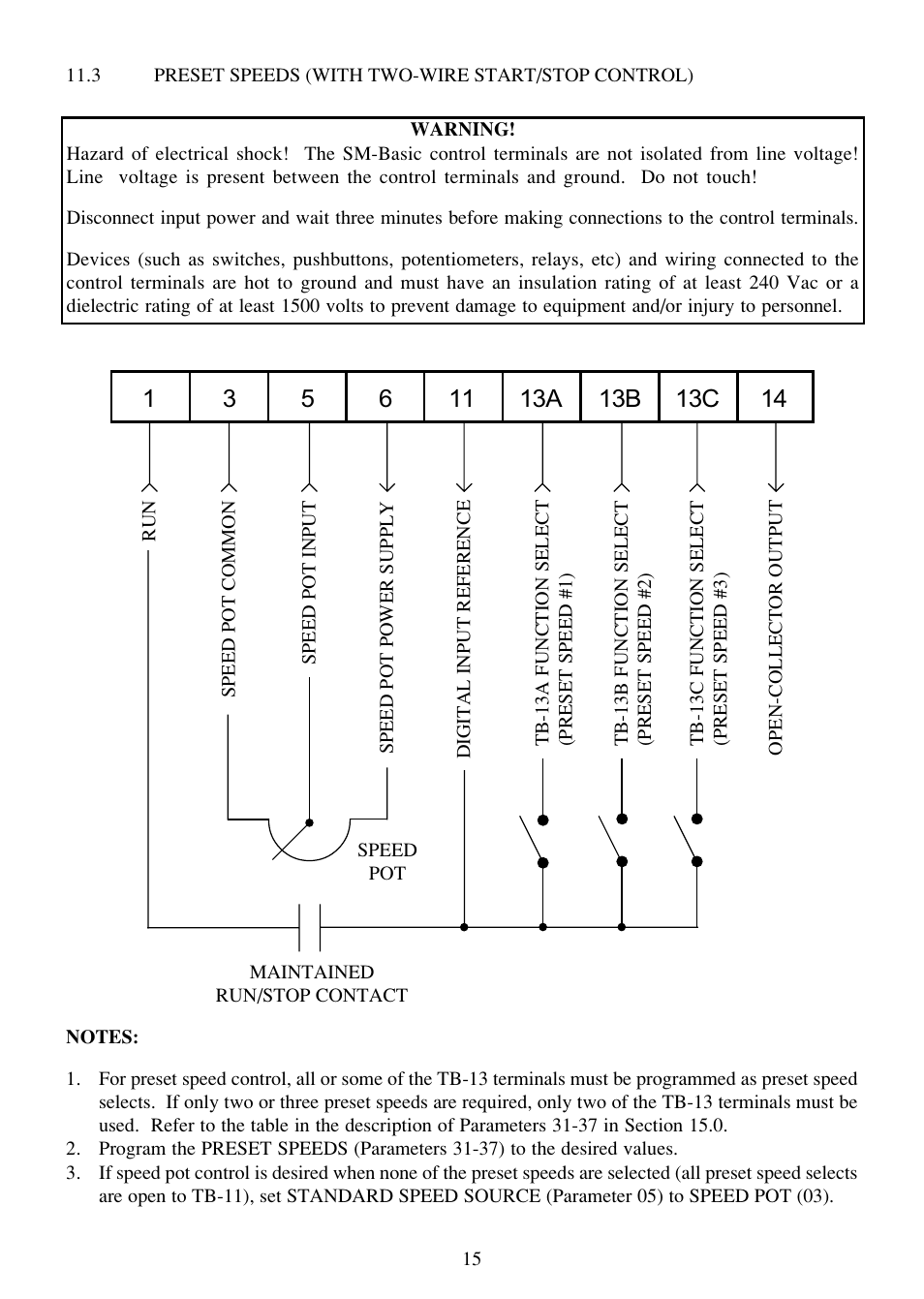 LEESON SM-Basic Series Sub-Micro Inverters (Obsolete) User Manual | Page 19 / 47