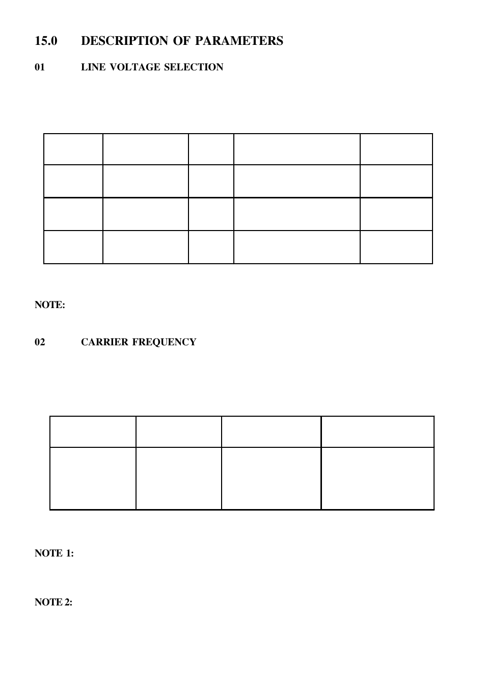 0 description of parameters | LEESON SM-Basic Series Sub-Micro Inverters (Obsolete) User Manual | Page 27 / 47