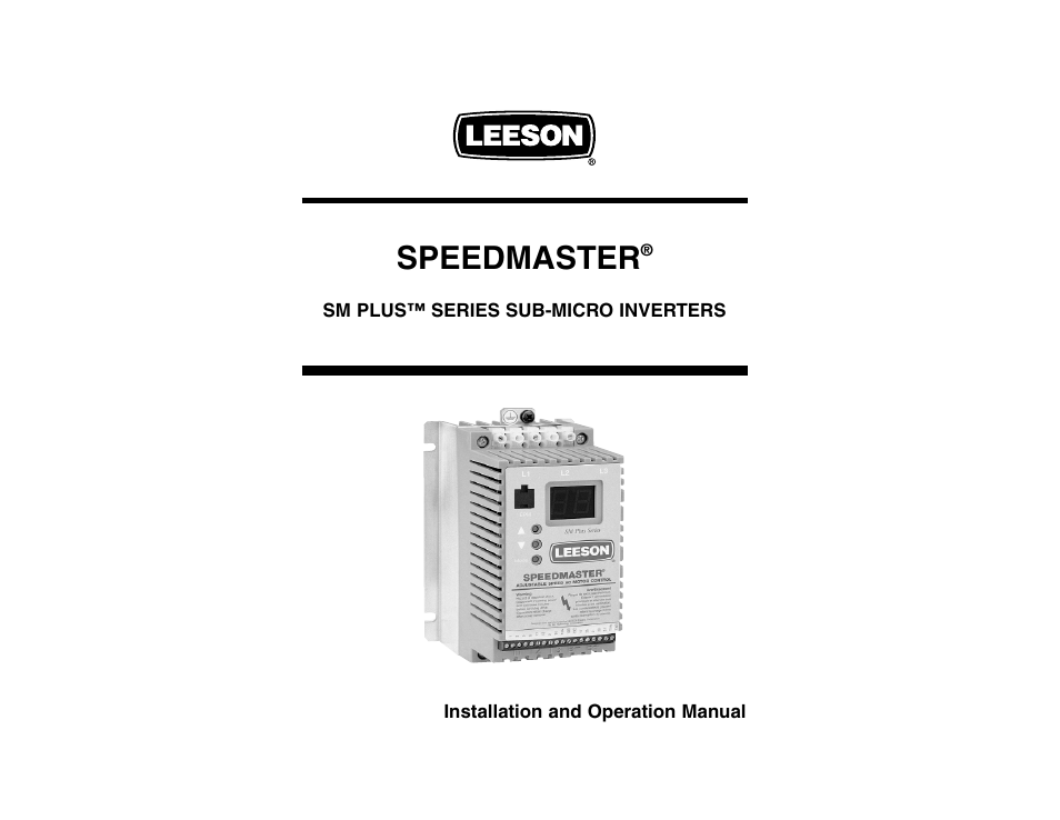 LEESON SM-Plus Series Sub-Micro Inverters User Manual | 66 pages