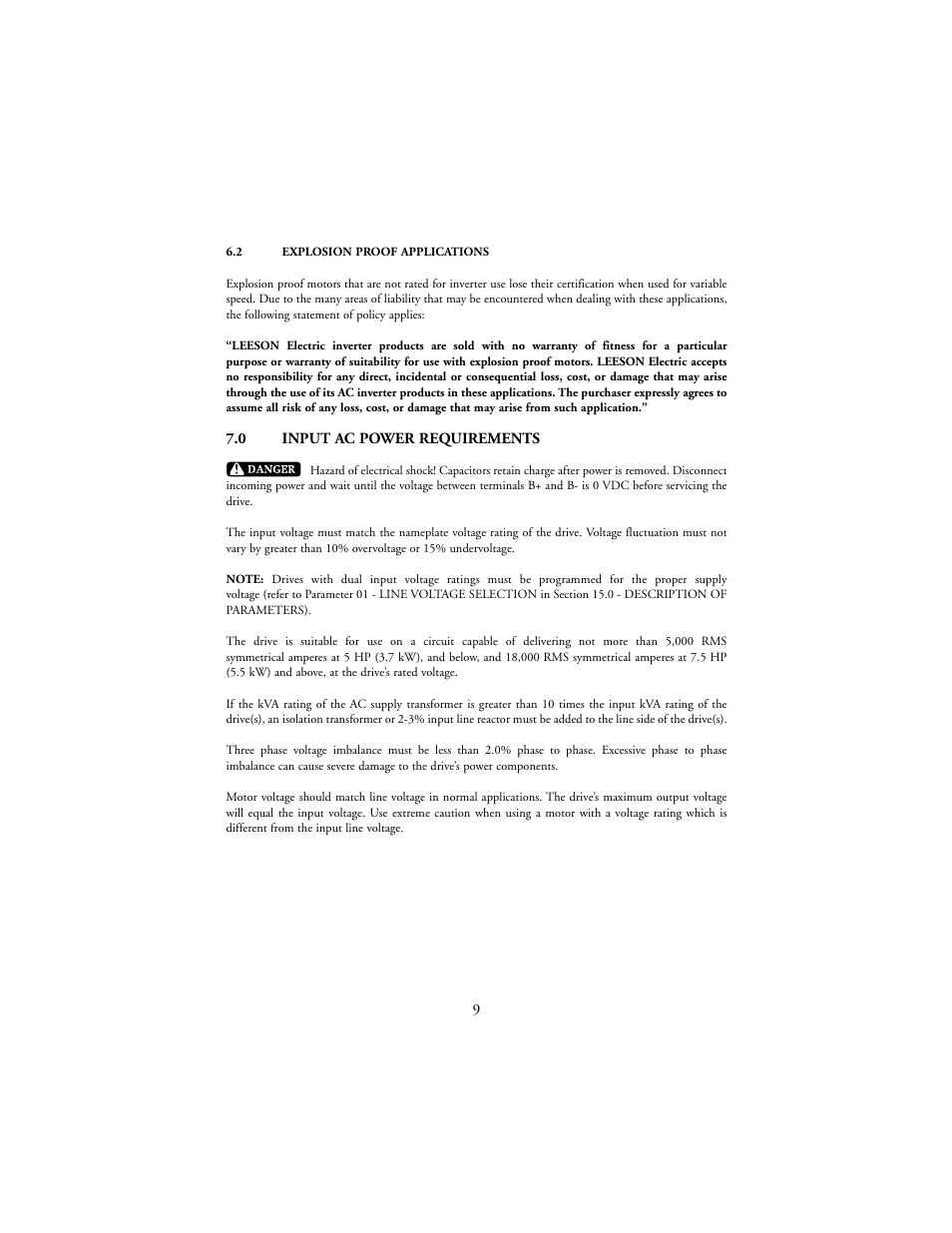 LEESON SM-Plus Series Sub-Micro Inverters User Manual | Page 13 / 66
