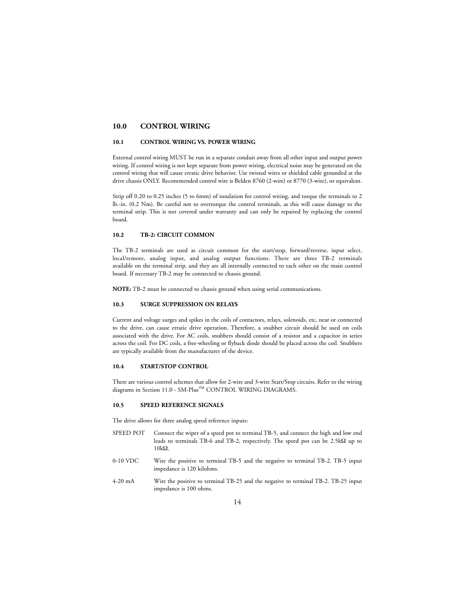 LEESON SM-Plus Series Sub-Micro Inverters User Manual | Page 18 / 66