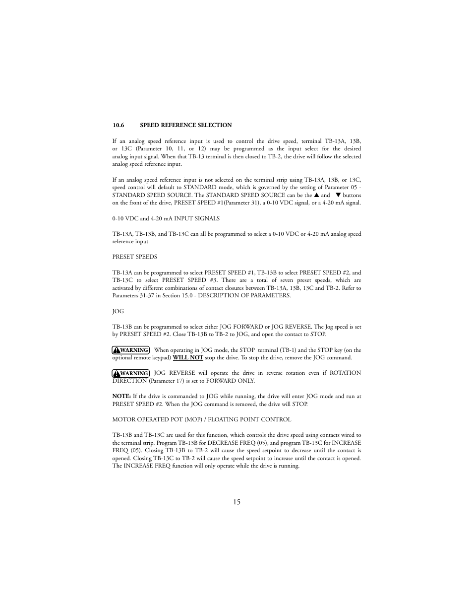 LEESON SM-Plus Series Sub-Micro Inverters User Manual | Page 19 / 66