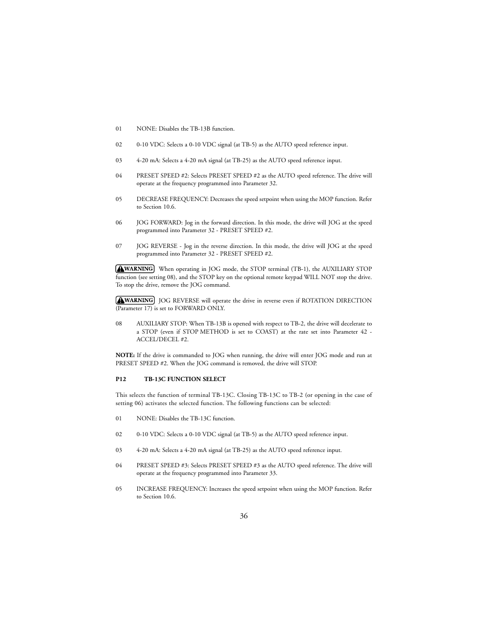 LEESON SM-Plus Series Sub-Micro Inverters User Manual | Page 40 / 66