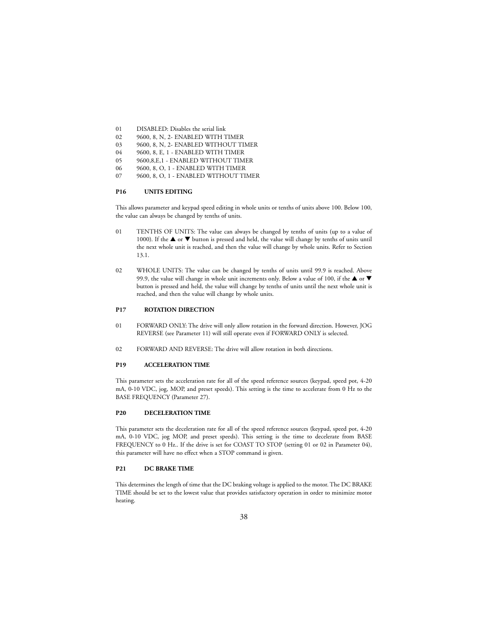 LEESON SM-Plus Series Sub-Micro Inverters User Manual | Page 42 / 66
