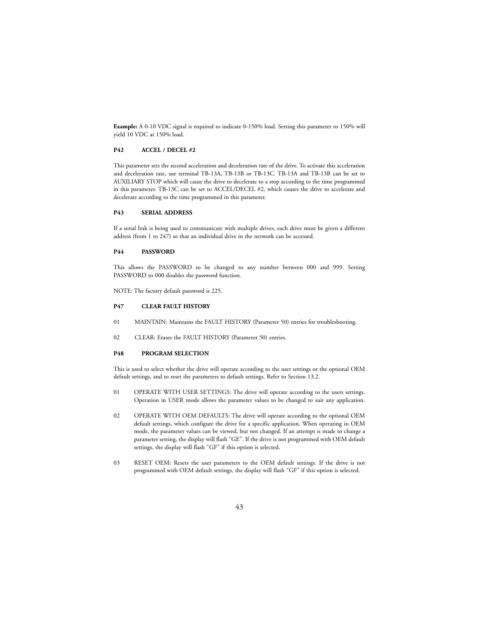 LEESON SM-Plus Series Sub-Micro Inverters User Manual | Page 47 / 66