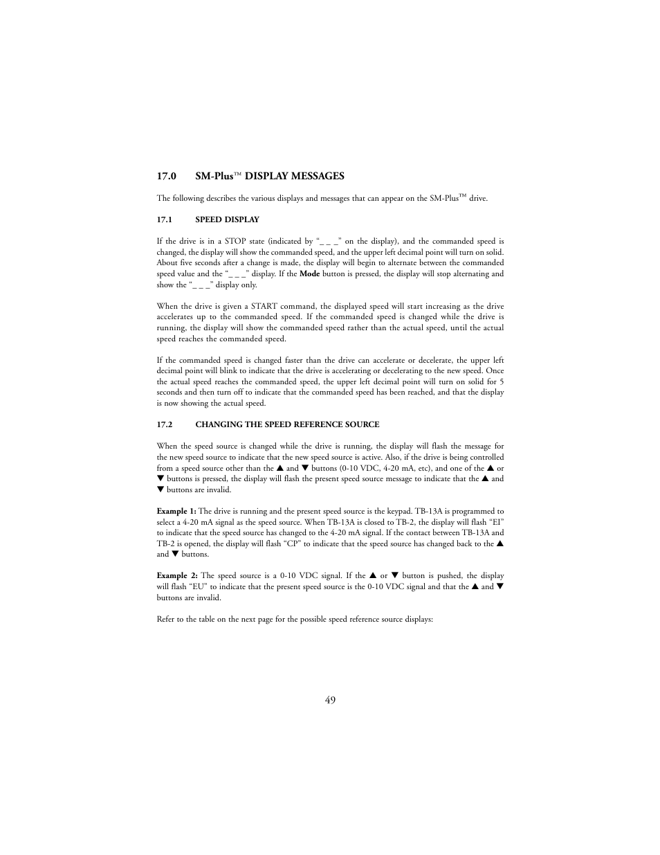 LEESON SM-Plus Series Sub-Micro Inverters User Manual | Page 53 / 66