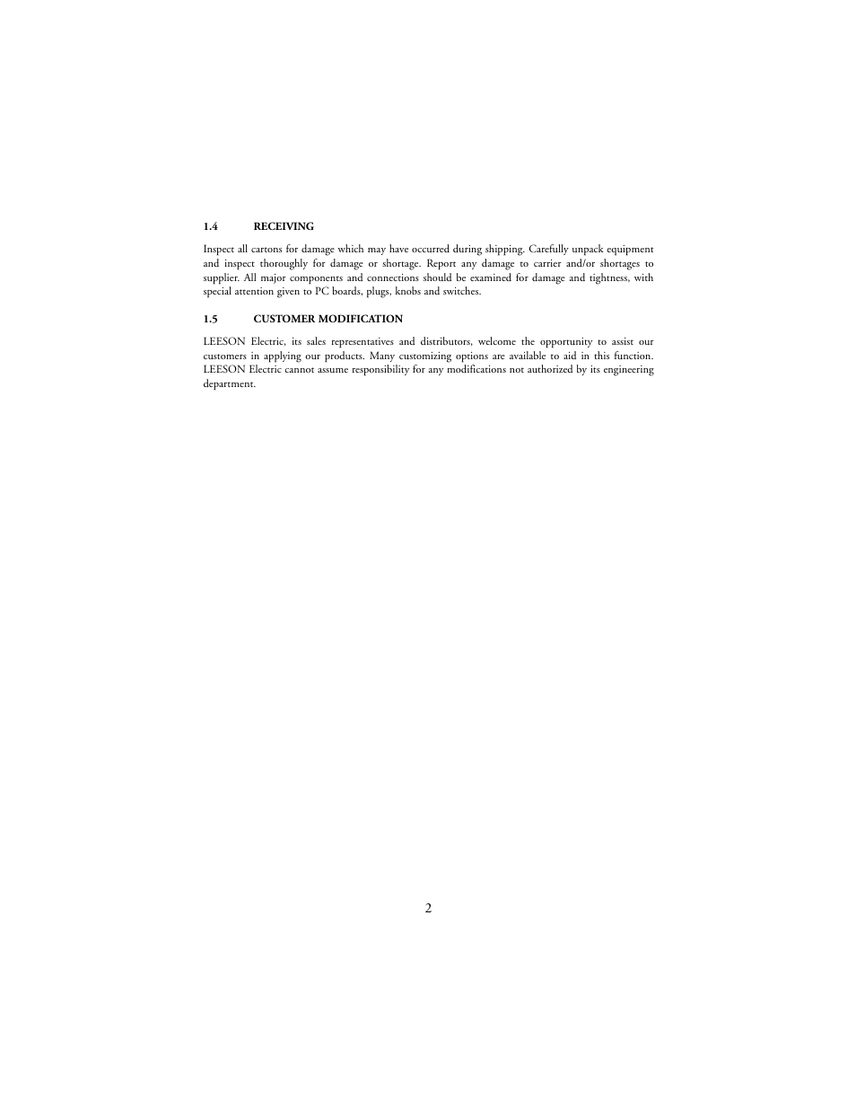 LEESON SM-Plus Series Sub-Micro Inverters User Manual | Page 6 / 66