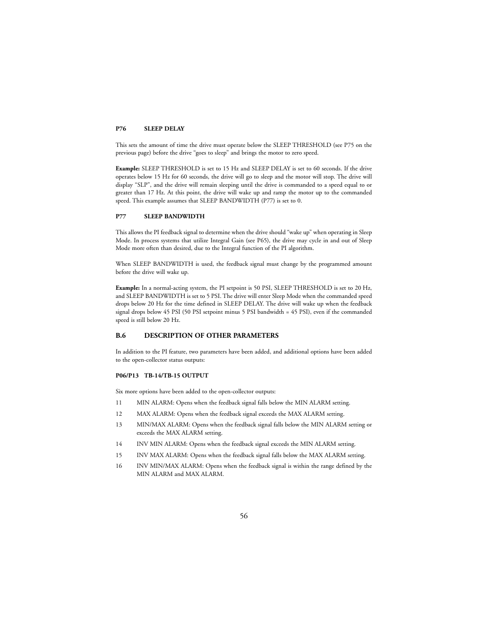 LEESON SM-Plus Series Sub-Micro Inverters User Manual | Page 60 / 66