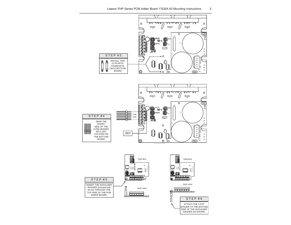 LEESON Mounting Instructions for FHP Series User Manual | Page 3 / 4