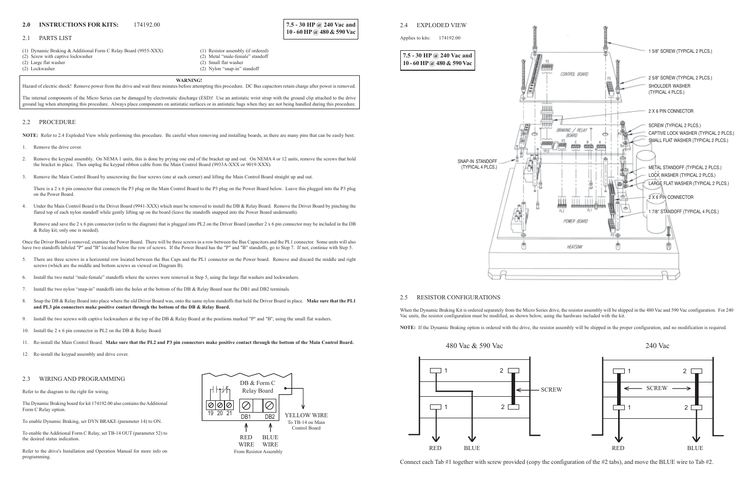 LEESON Micro Series Dynamic Braking Kit User Manual | Page 2 / 2