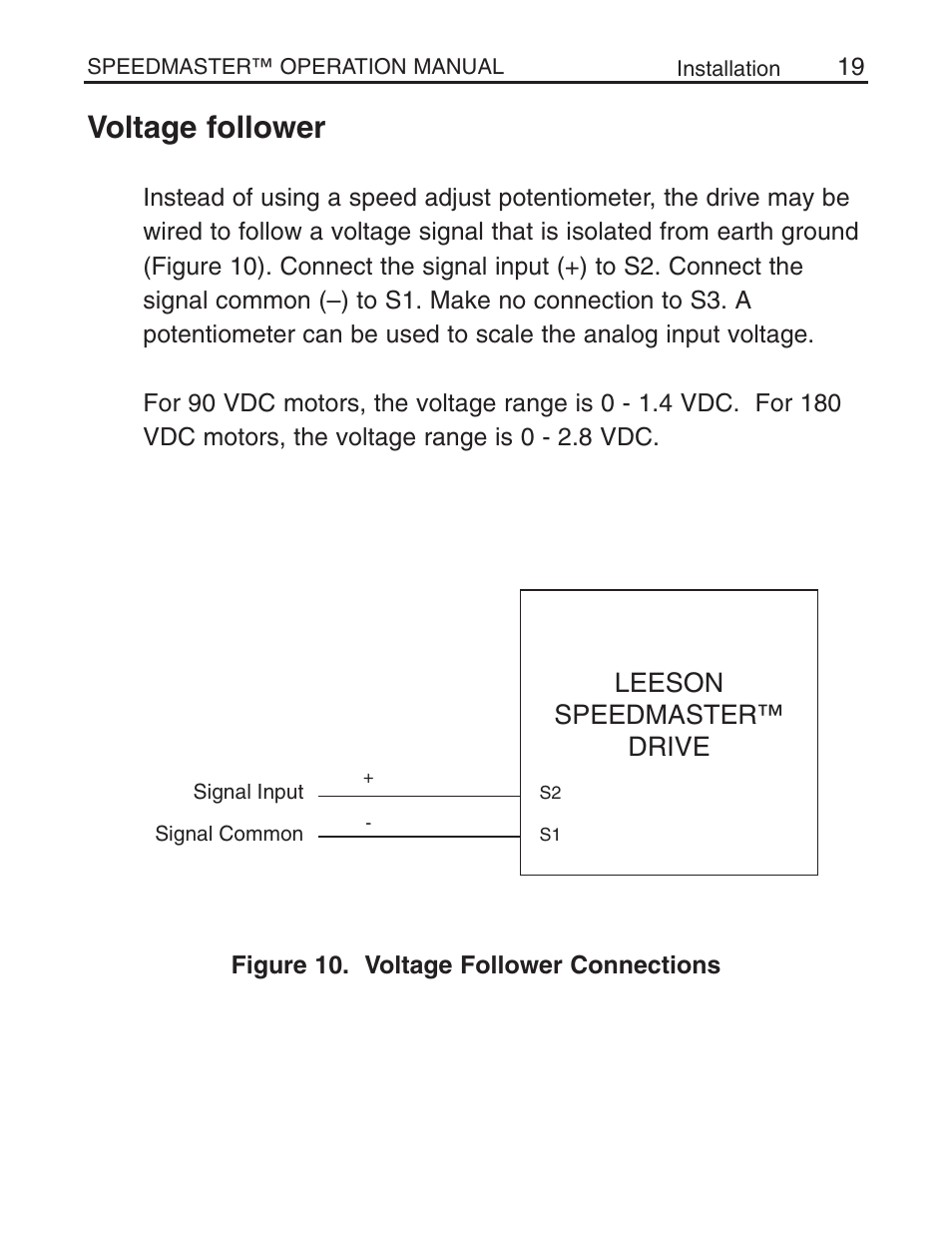 Voltage follower | LEESON Chassis Mount SCR Control User Manual | Page 25 / 60