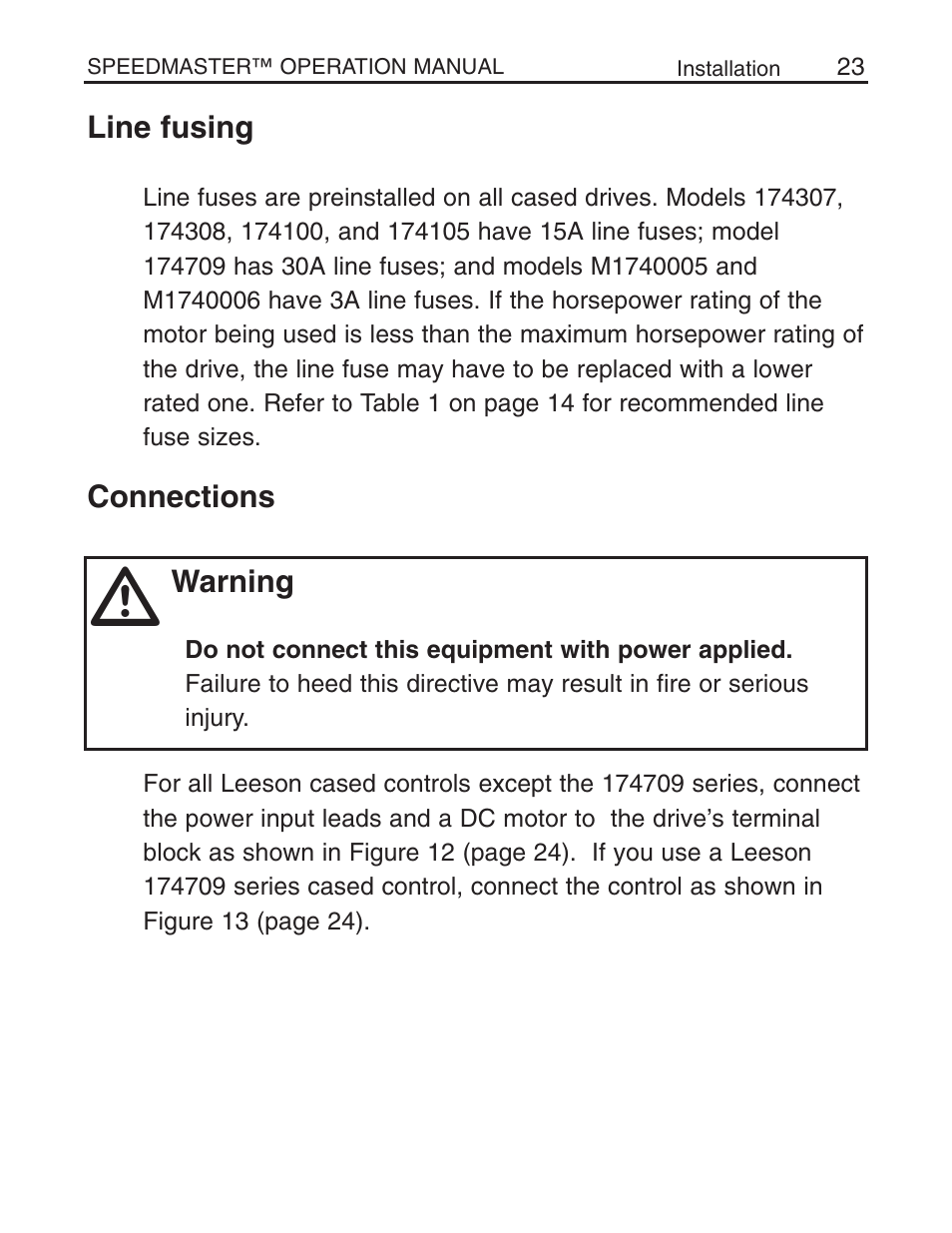 LEESON Chassis Mount SCR Control User Manual | Page 29 / 60