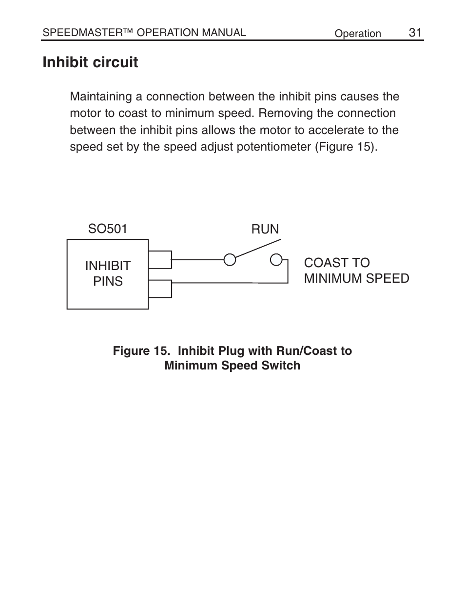 Inhibit circuit | LEESON Chassis Mount SCR Control User Manual | Page 37 / 60