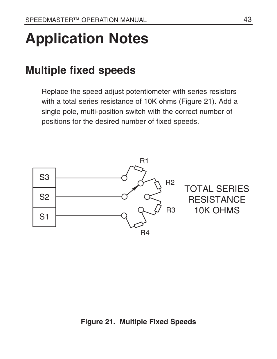 Multiple fixed speeds | LEESON Chassis Mount SCR Control User Manual | Page 49 / 60
