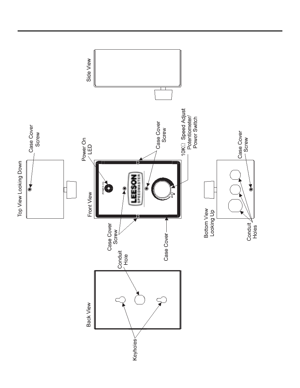 Figure 2. case layout | LEESON NEMA 1 PWM Control: M1740008.00 User Manual | Page 6 / 12