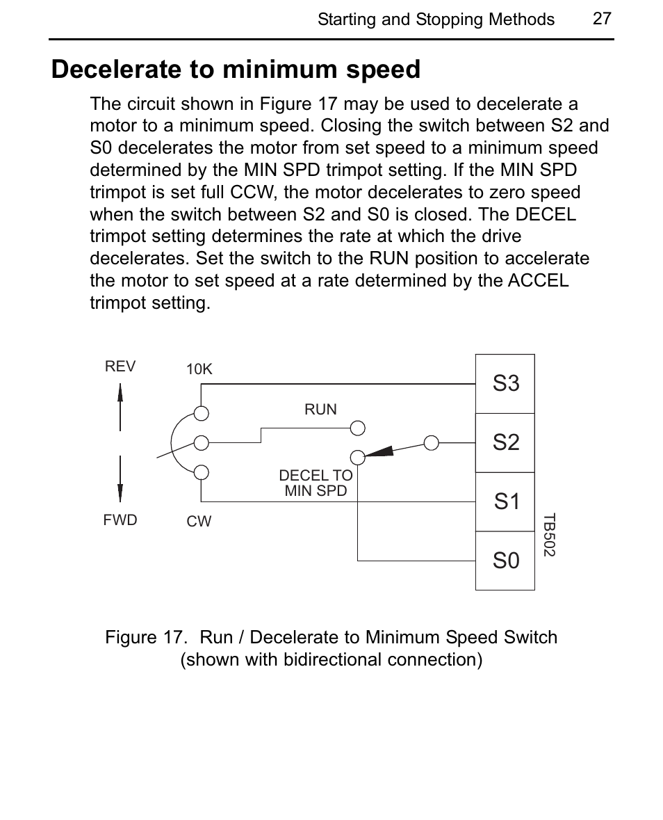 Decelerate to minimum speed, S1 s2 s3 | LEESON Chassis Mount Regenerative Control: 175721.00 User Manual | Page 33 / 56
