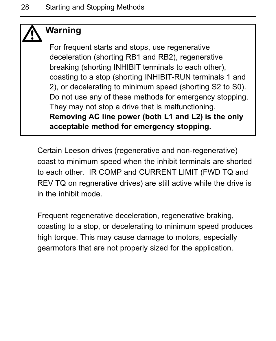 LEESON Chassis Mount Regenerative Control: 175721.00 User Manual | Page 34 / 56