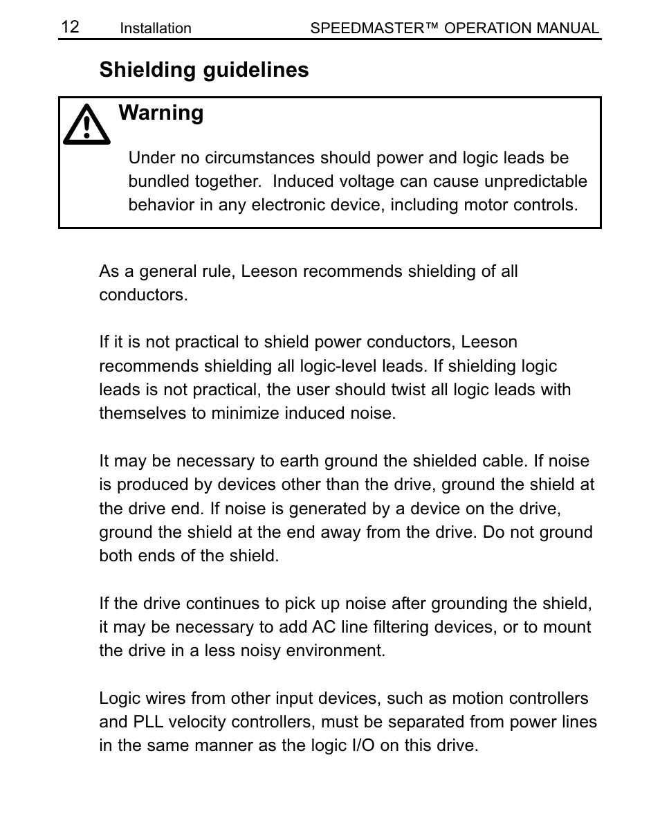 LEESON SCR Thyristor Motor Control User Manual | Page 18 / 60