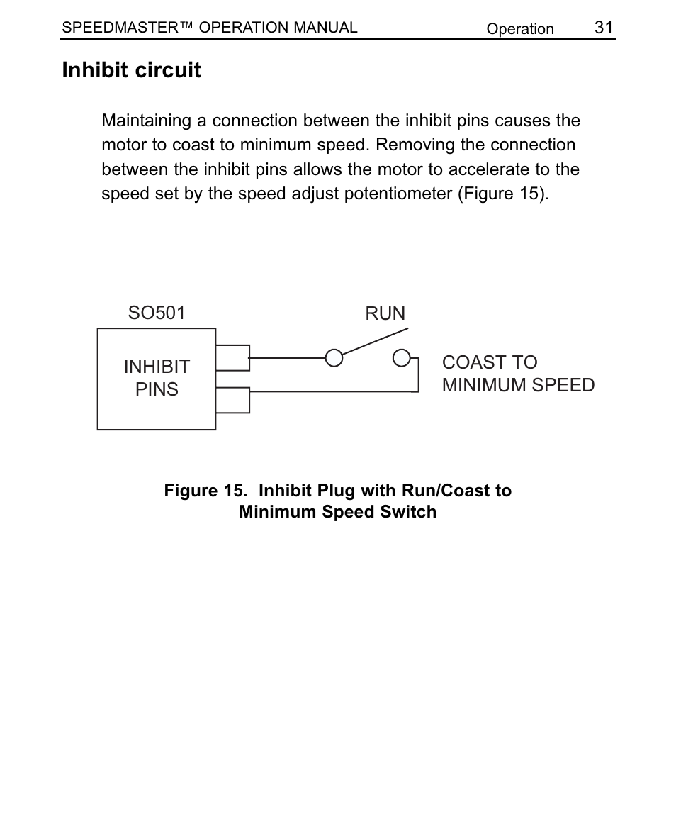 Inhibit circuit | LEESON SCR Thyristor Motor Control User Manual | Page 37 / 60