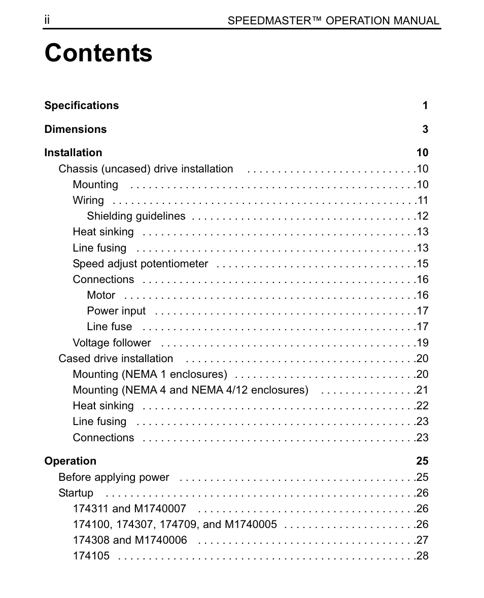 LEESON SCR Thyristor Motor Control User Manual | Page 4 / 60