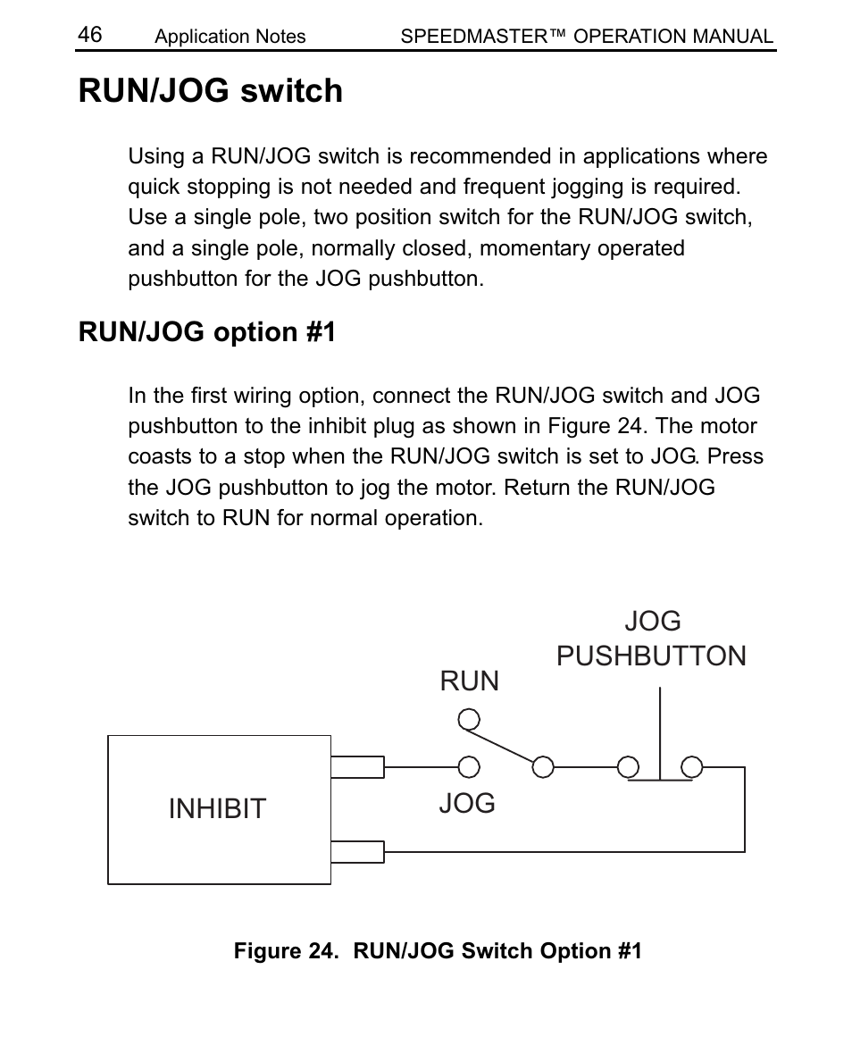 Run/jog switch | LEESON SCR Thyristor Motor Control User Manual | Page 52 / 60