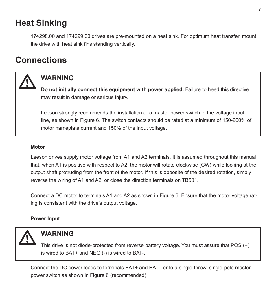 LEESON PWM DC Control: 174299 User Manual | Page 12 / 35