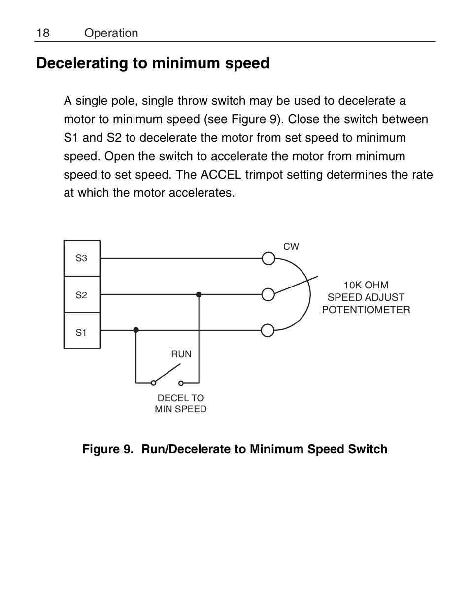 Decelerating to minimum speed | LEESON Chassis Mount PWM Control: 175292.00 User Manual | Page 24 / 44