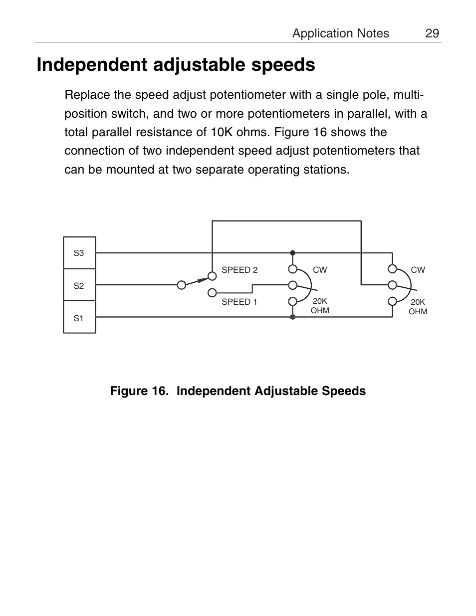 Independent adjustable speeds | LEESON Chassis Mount PWM Control: 175292.00 User Manual | Page 35 / 44