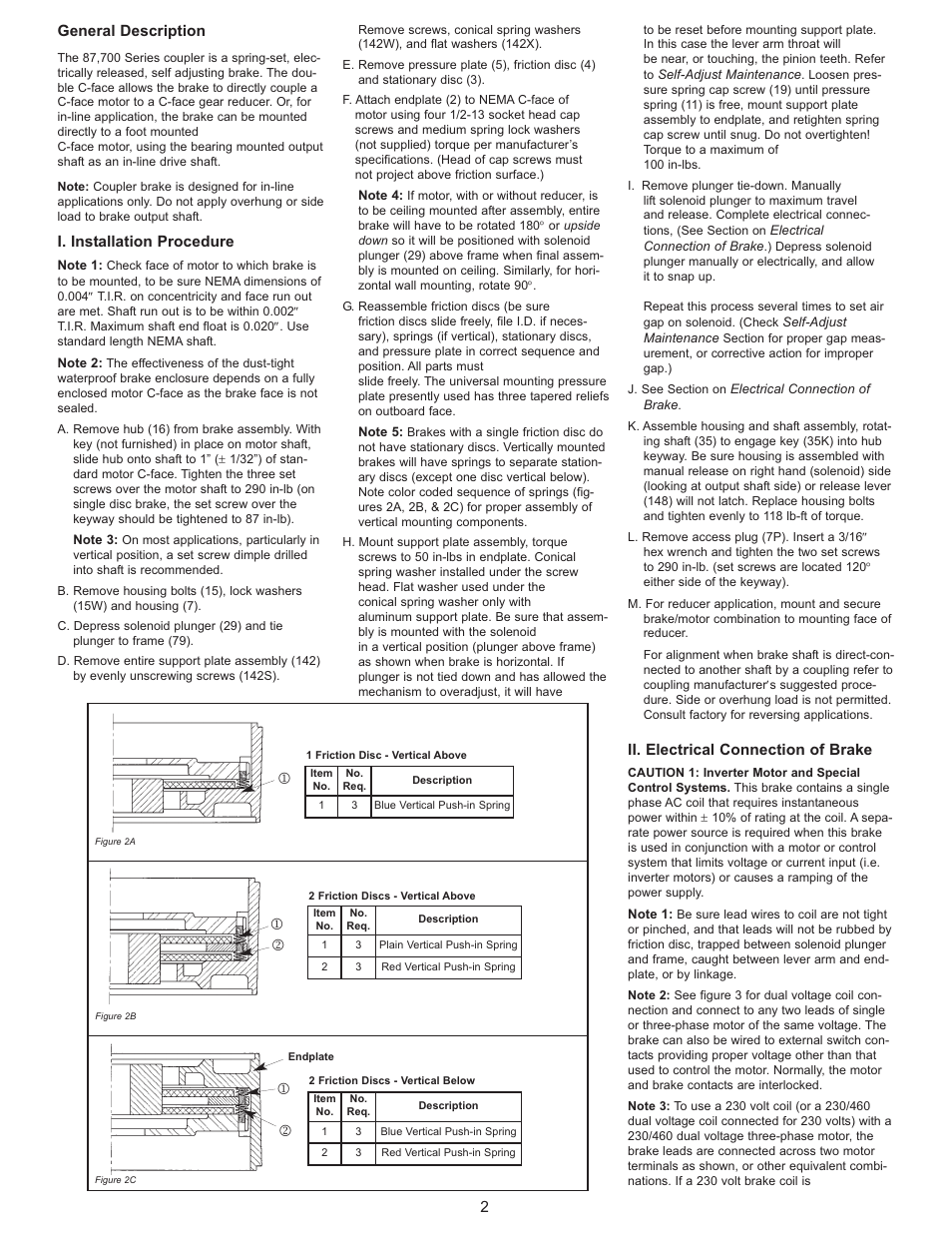 LEESON 210 C-Face Motors User Manual | Page 2 / 4