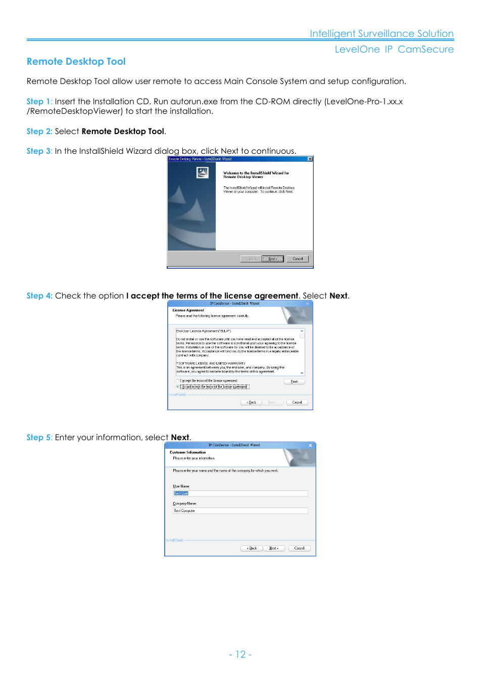 Remote desktop tool | LevelOne FCS-8006 User Manual | Page 13 / 139