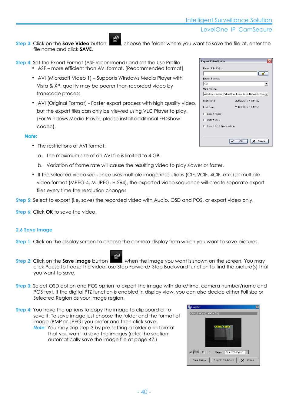 6 save image | LevelOne FCS-8006 User Manual | Page 41 / 139