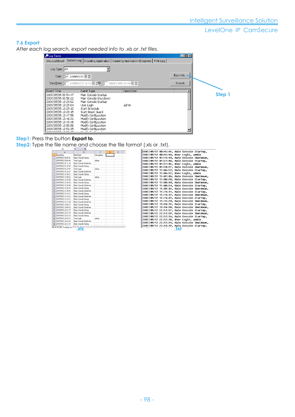 6 export | LevelOne FCS-8006 User Manual | Page 99 / 139