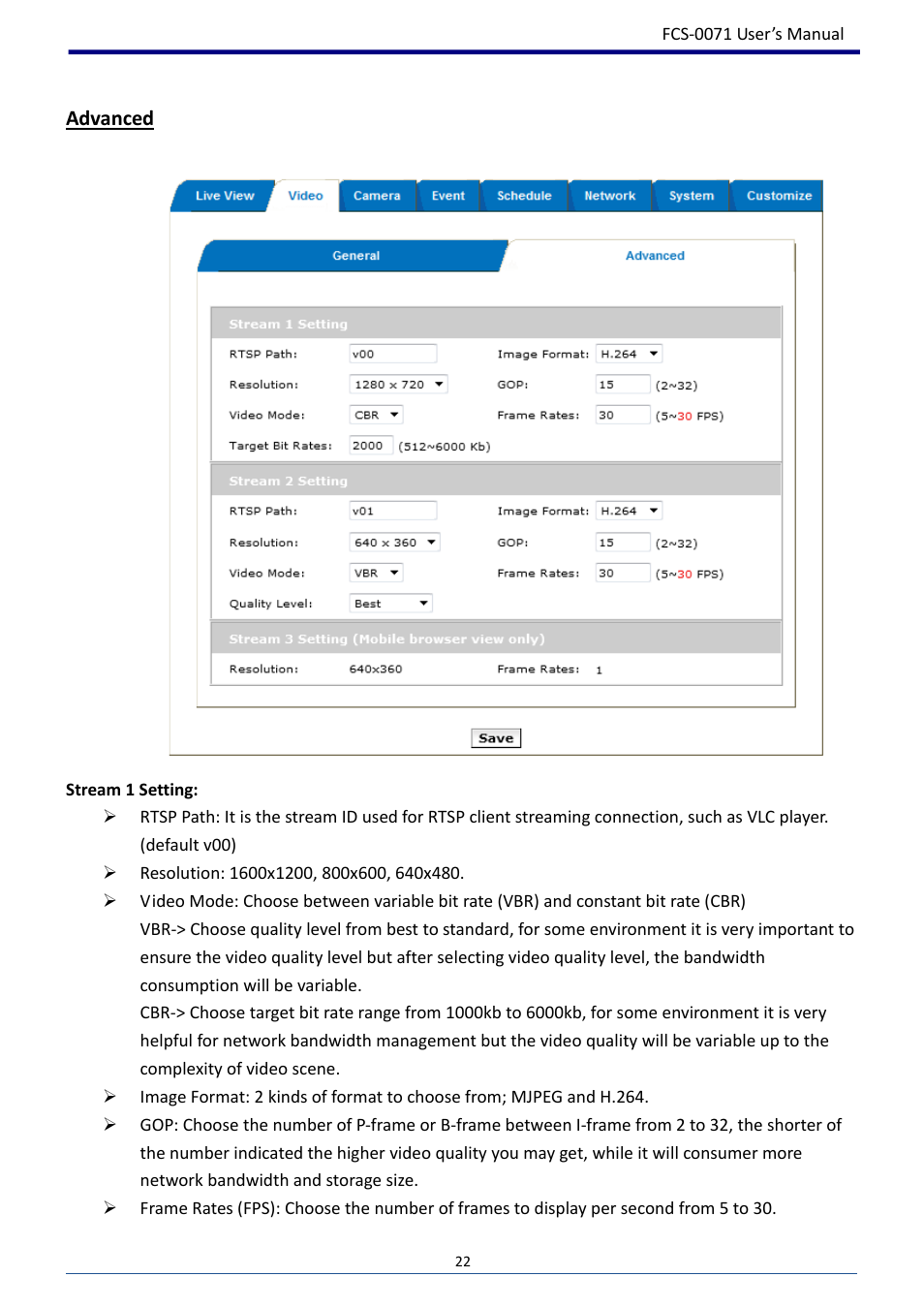 Advanced | LevelOne FCS-0071 User Manual | Page 23 / 51