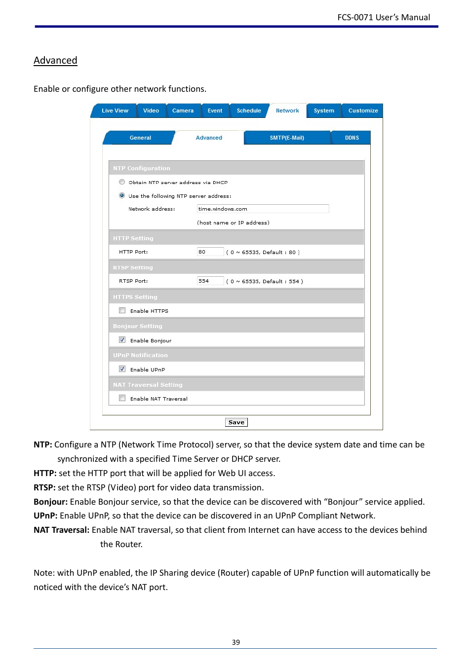Advanced | LevelOne FCS-0071 User Manual | Page 40 / 51