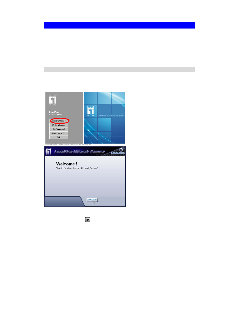 Setup using the windows wizard | LevelOne FCS-1091 User Manual | Page 13 / 92