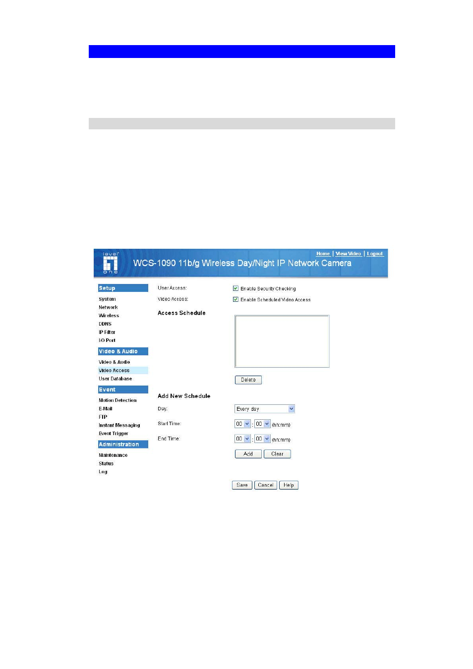 Controlling user access to the video stream | LevelOne FCS-1091 User Manual | Page 26 / 92